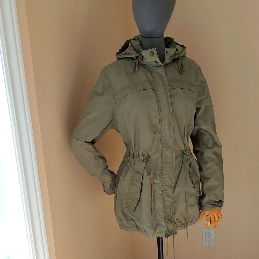 Banana Republic Olive Hooded Rainjacket